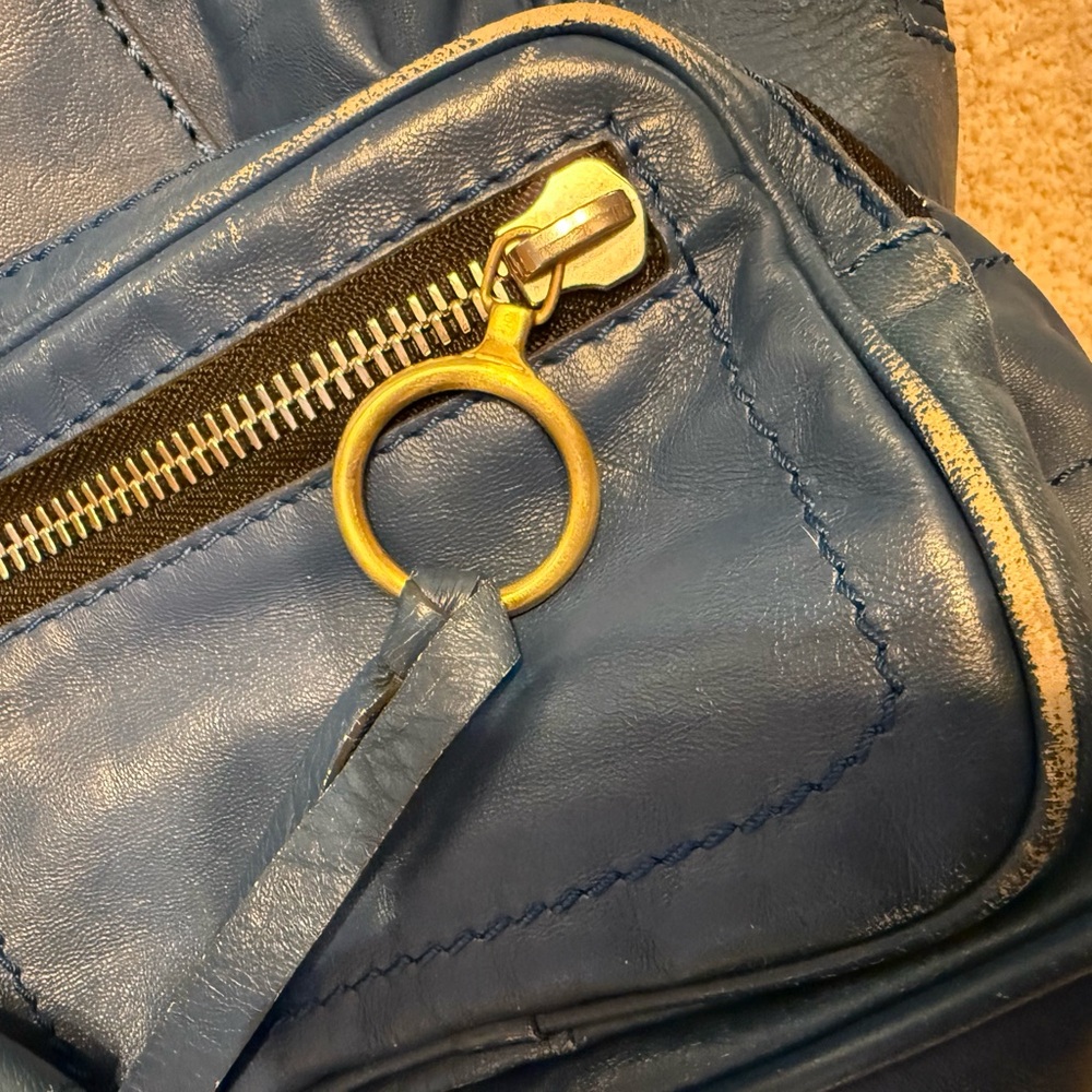 Vintage Chloe Betty Blue Leather Shoulder Bag - Picture 5 of 16